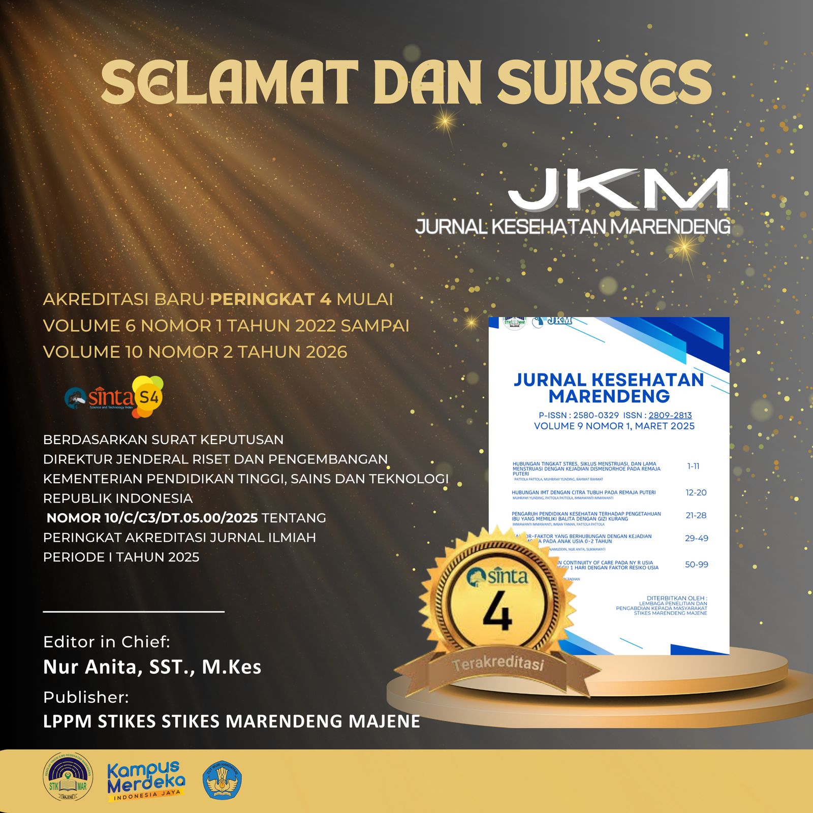 Selamat Atas Capaian Akreditasi Sinta 4