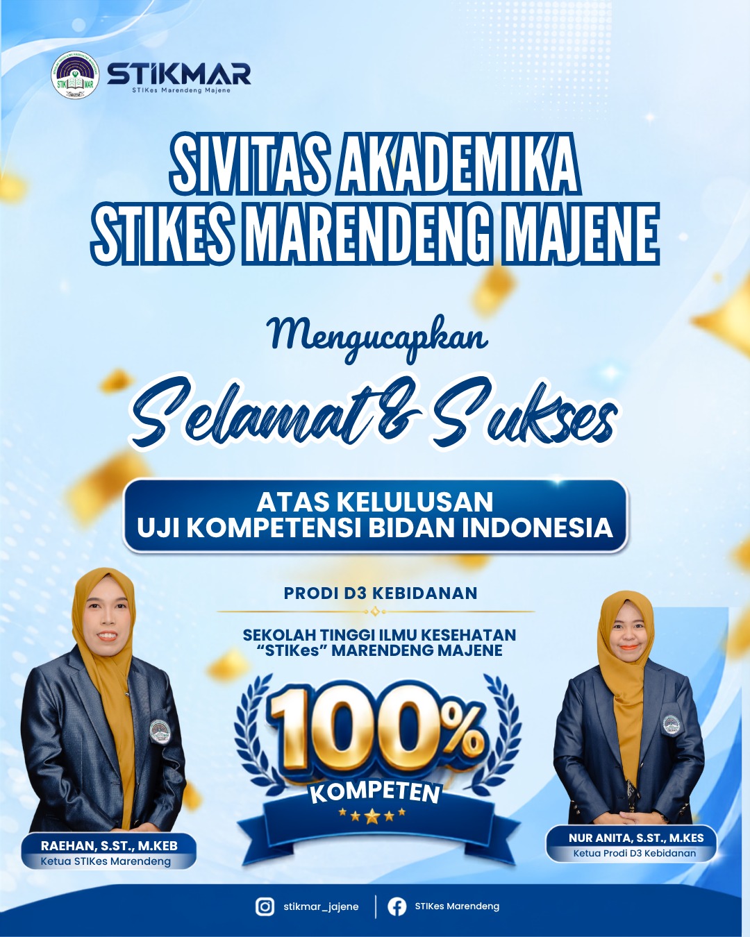 STIKes Marendeng Majene Raih Kelulusan 100% Uji Kompetensi Bidan Indonesia, Bukti Komitmen Mencetak Bidan Profesional