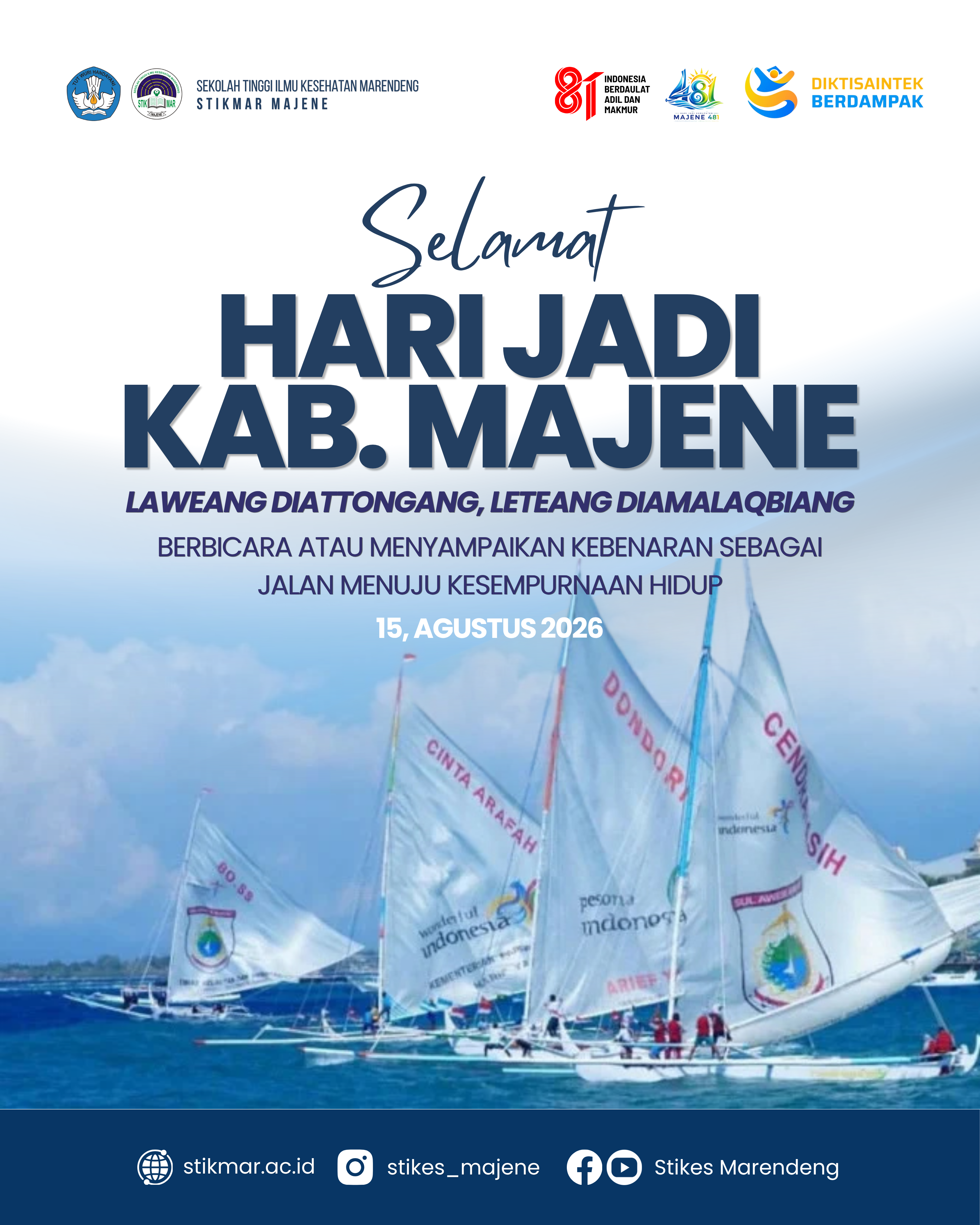 STIKes Marendeng Majene Ucapkan Selamat Hari Jadi ke-21 Kabupaten Majene