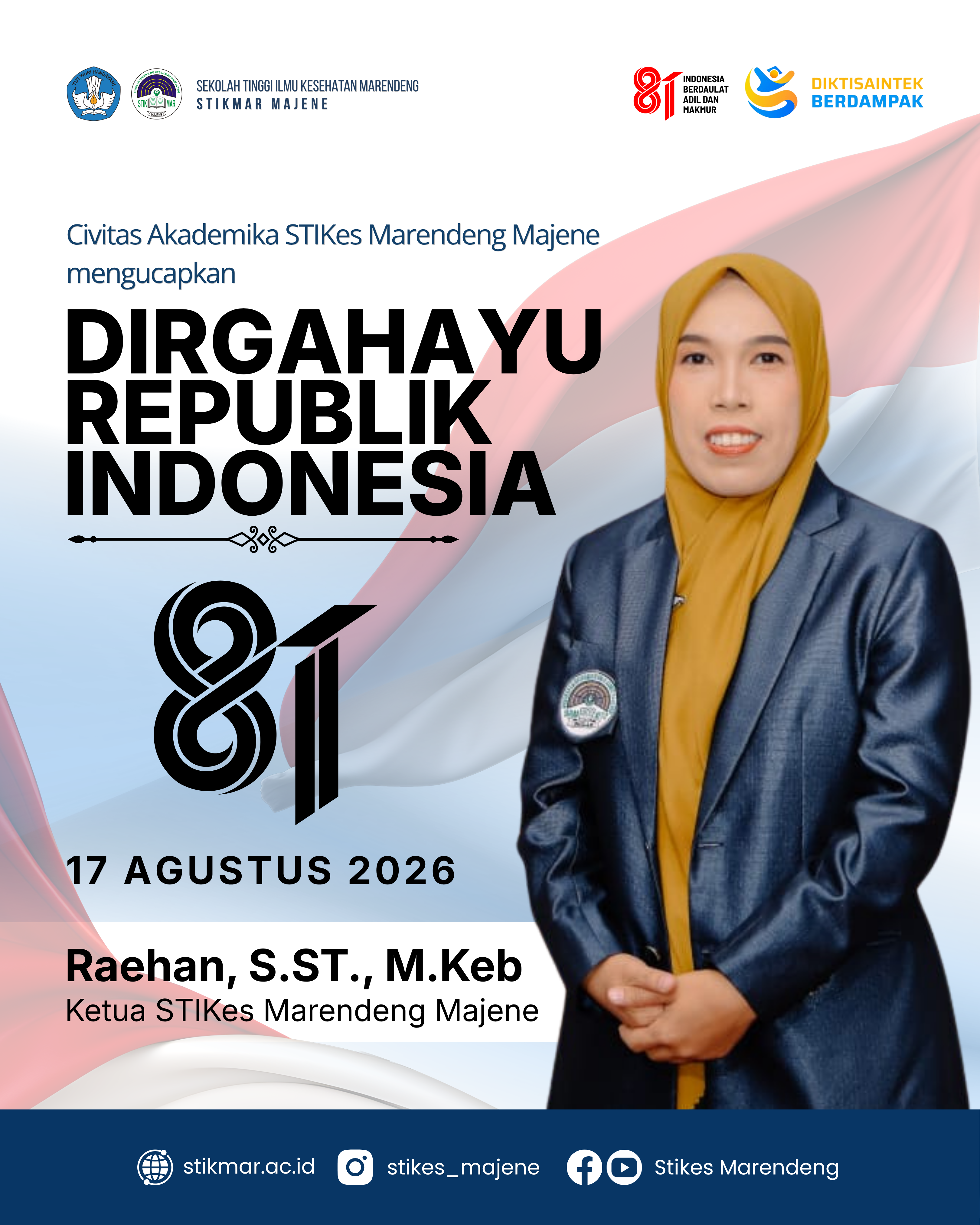 STIKes Marendeng Majene Semarakkan HUT ke-81 Kemerdekaan Republik Indonesia