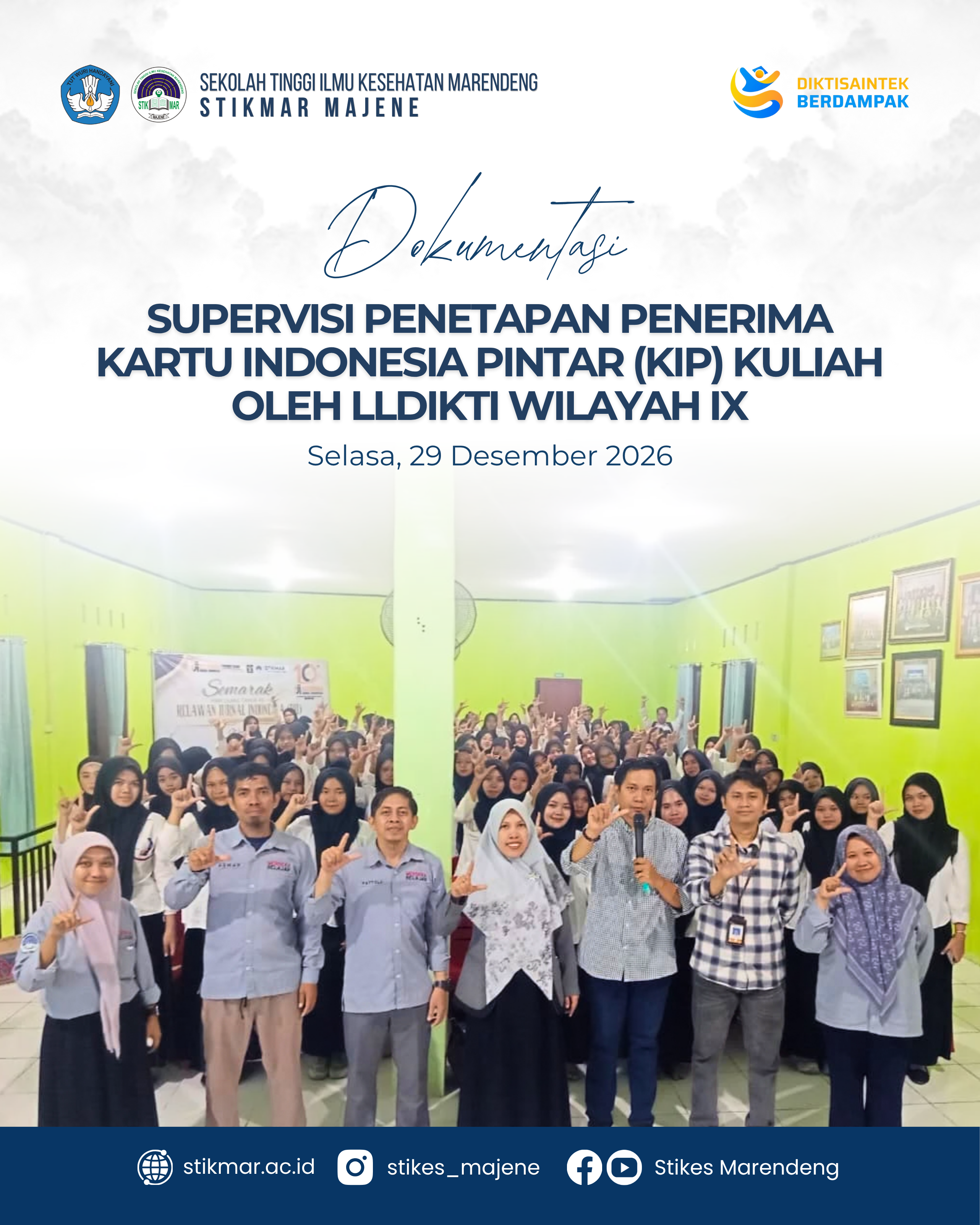 STIKes Marendeng Majene Gelar Supervisi Penetapan Penerima KIP Kuliah Tahun 2026 oleh LLDIKTI Wilayah IX