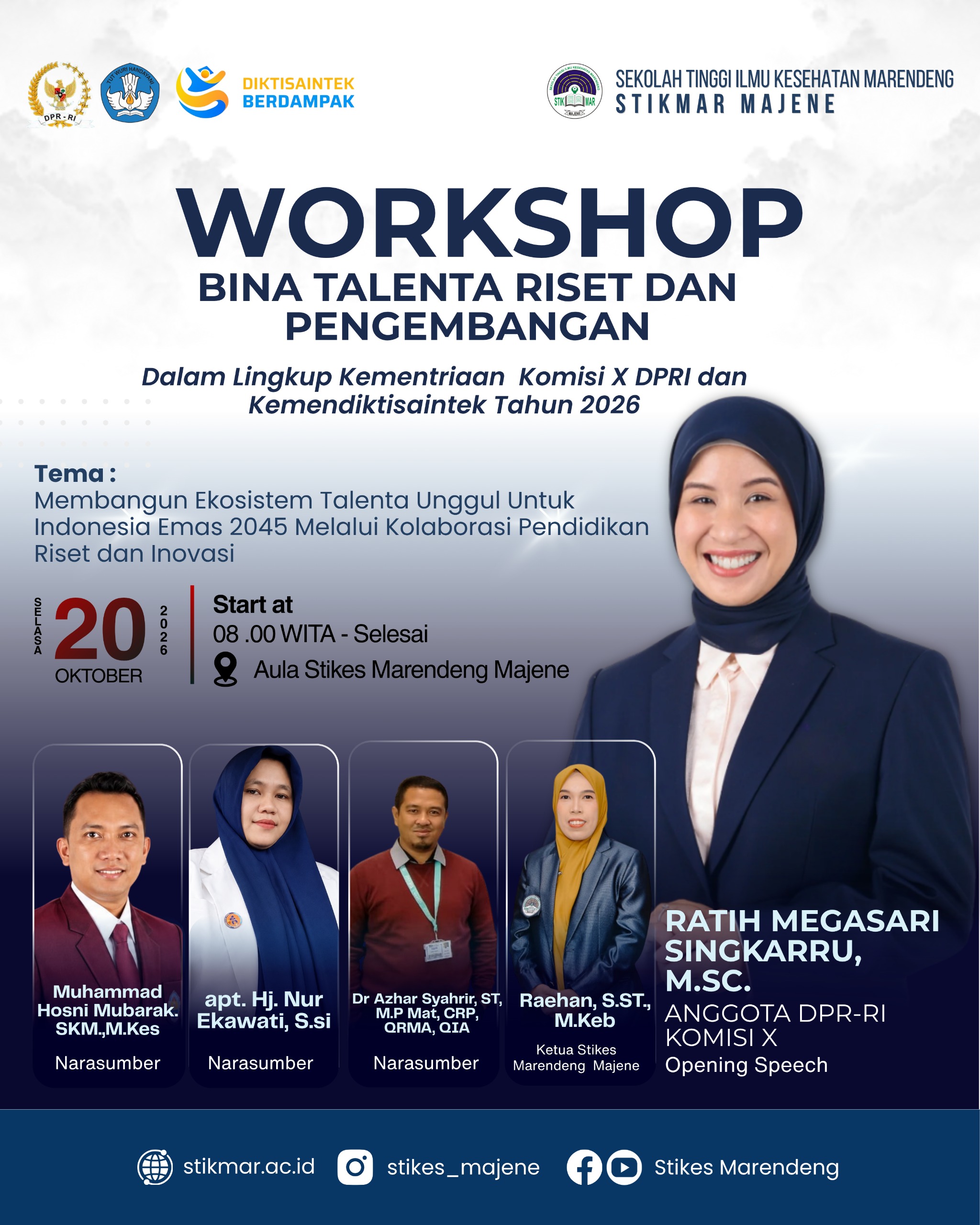 STIKES MARENDENG MAJENE GELAR WORKSHOP BINA TALENTA RISET DAN PENGEMBANGAN, DORONG KOLABORASI PENDIDIKAN, RISET, DAN INOVASI